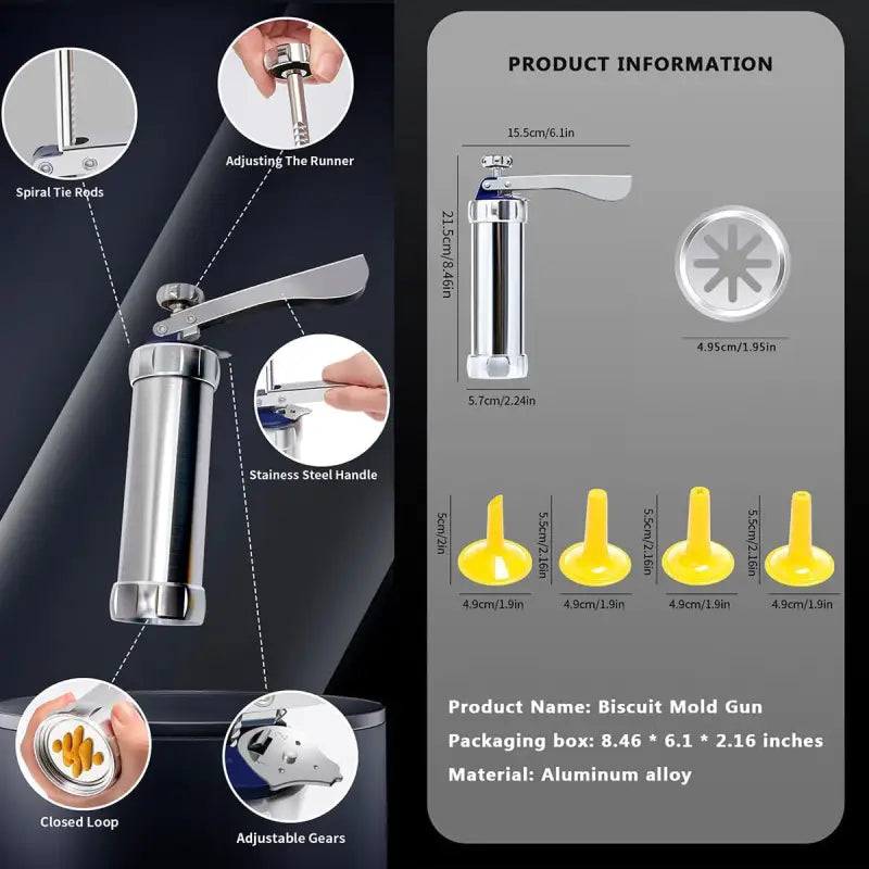 24-piece cookie press for transforming simple dough into beautifully shaped treats