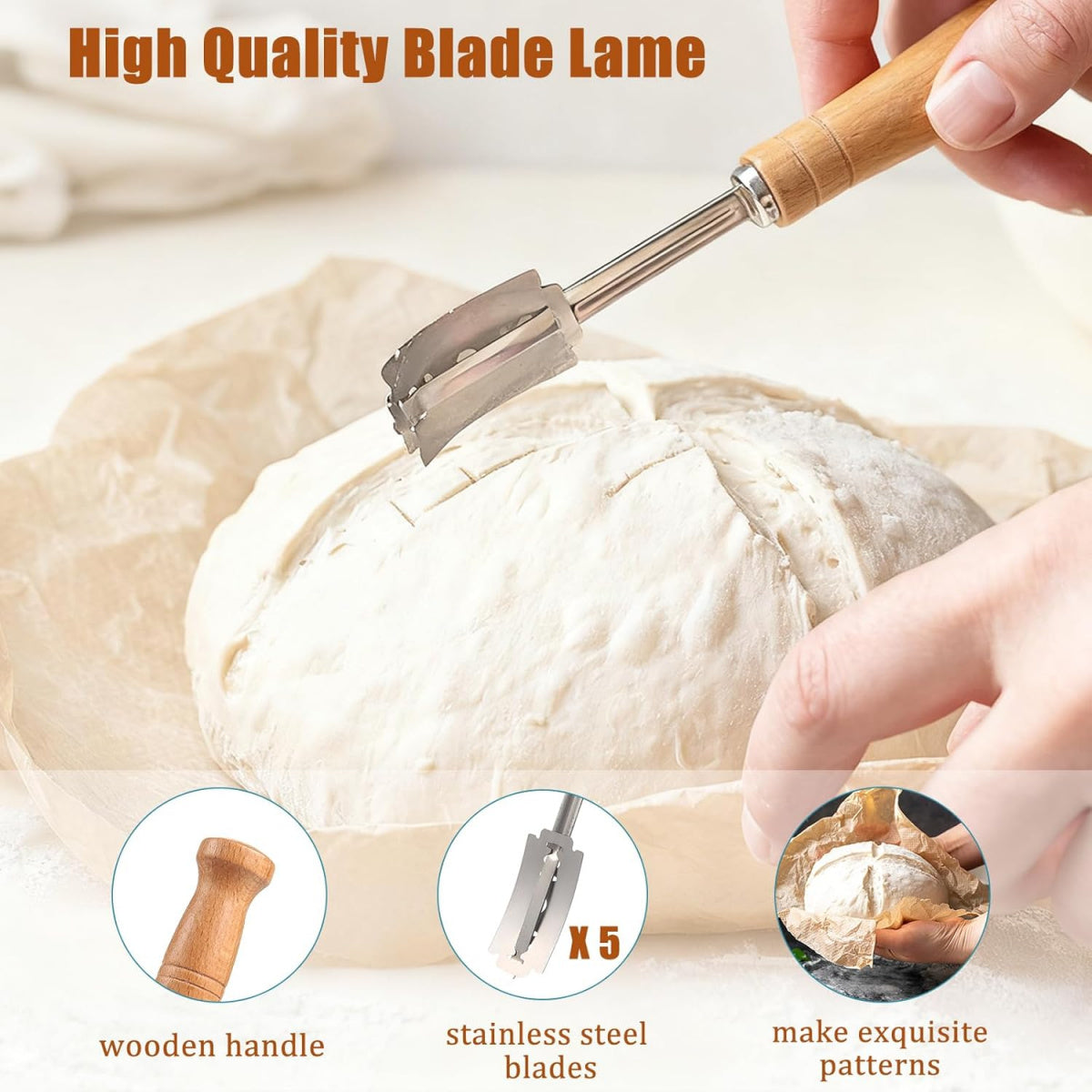 Complete Sourdough Starter Kit: Includes Glass Jar, 9" & 10" Banneton Baskets, and Bread Making Tools.