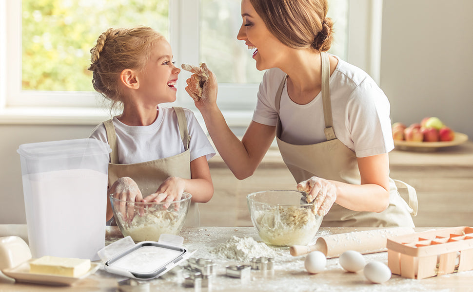 Airtight Kitchen Canisters: 24-Pc BPA-Free Set with Labels for Cereal & Sugar Storage - Take Fire