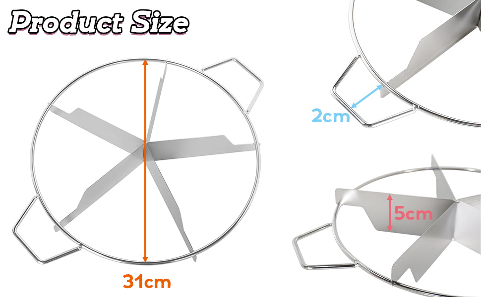 Stainless Steel Pie Cutter: 10-Slice Design for Pizza, Cookies & Pastries - Take Fire