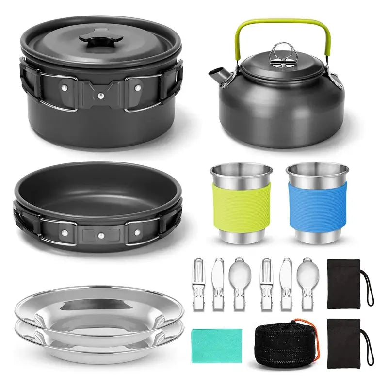 TakeFunGOGOGO Compact 2-Person Camping Cookware Set TakeFunGOGOGO