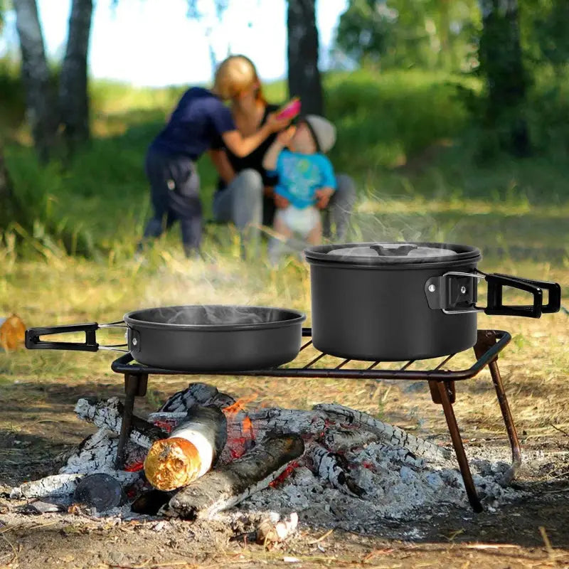 TakeFunGOGOGO Compact 2-Person Camping Cookware Set TakeFunGOGOGO