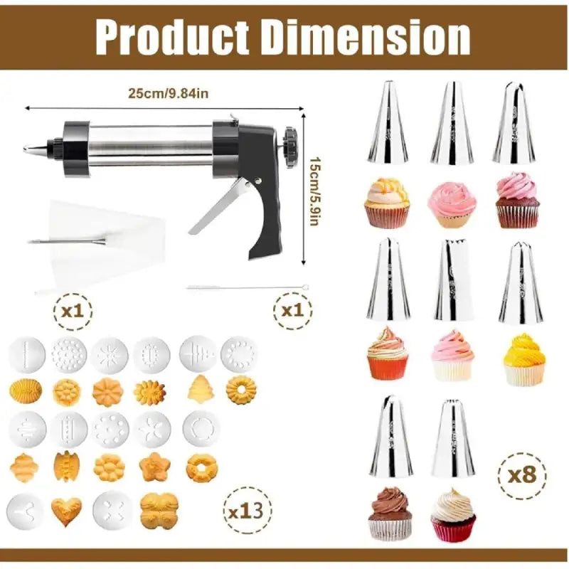 Intuitive Piping Set for Transforming Ordinary Desserts into Professional Decorations