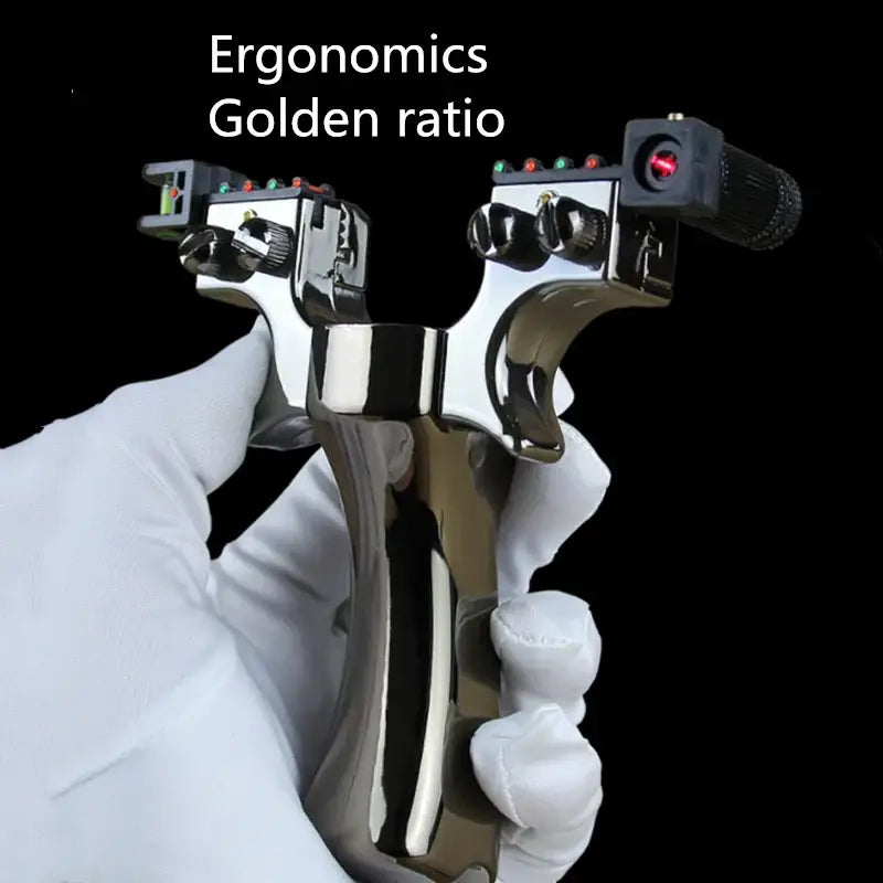 Laser sighted slingshot with ergonomic grip and electronic components ┃ TFGOGOGO
