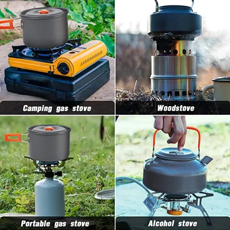 TakeFunGOGOGO Lightweight Aluminum Camping Cooking Set TakeFunGOGOGO