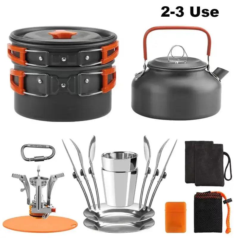 TakeFunGOGOGO Lightweight Aluminum Camping Cooking Set TakeFunGOGOGO