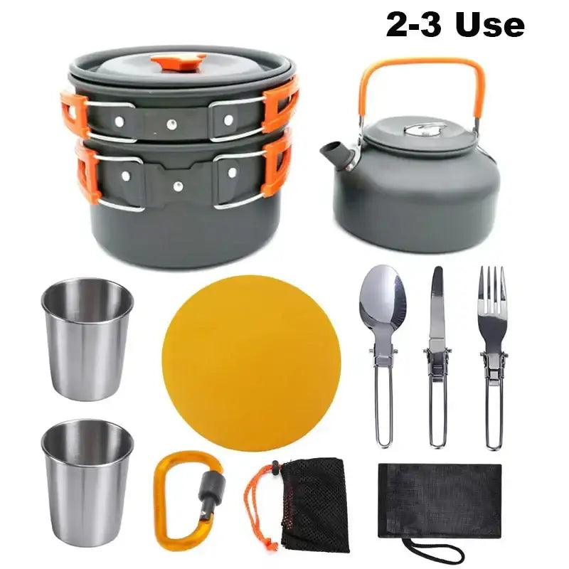 TakeFunGOGOGO Lightweight Aluminum Camping Cooking Set TakeFunGOGOGO