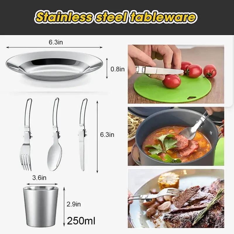 TakeFunGOGOGO Lightweight Camping Cooking Set TakeFunGOGOGO