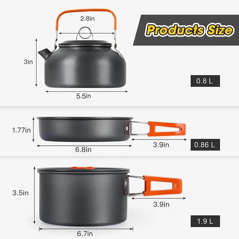 TakeFunGOGOGO Lightweight Camping Cooking Set TakeFunGOGOGO