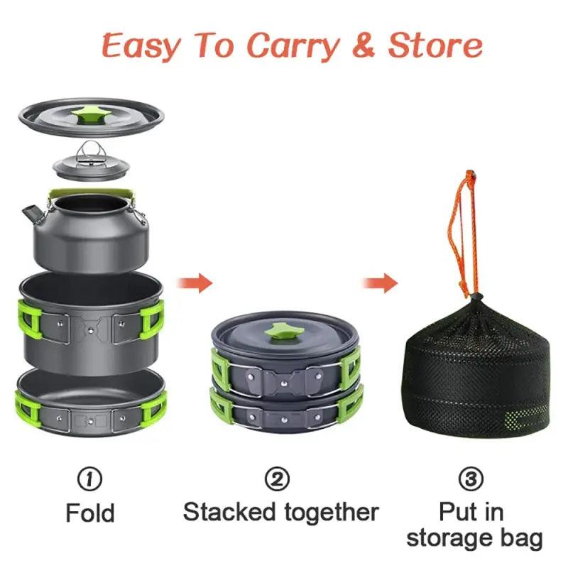 TakeFunGOGOGO Lightweight Camping Cooking Set TakeFunGOGOGO