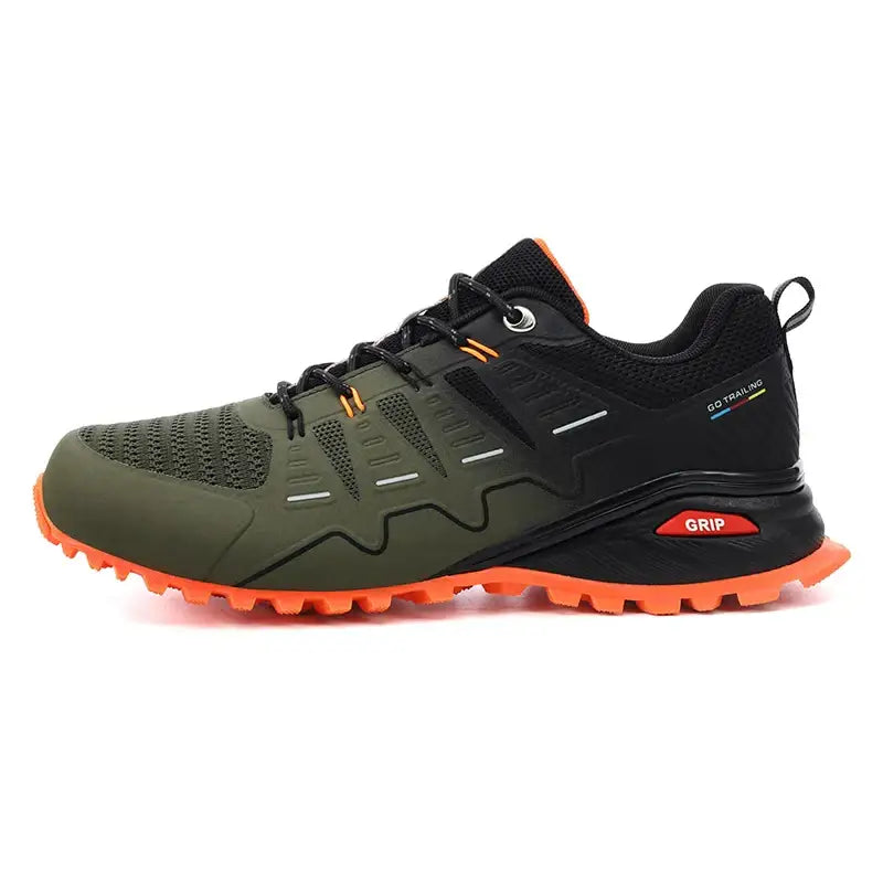 Men’s Big Size Trail Running Shoes - Khaki Orange / 40 - 户外鞋