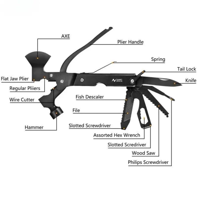 TakeFunGOGOGO 14-in-1 Multi Tool Axe TFgogogo