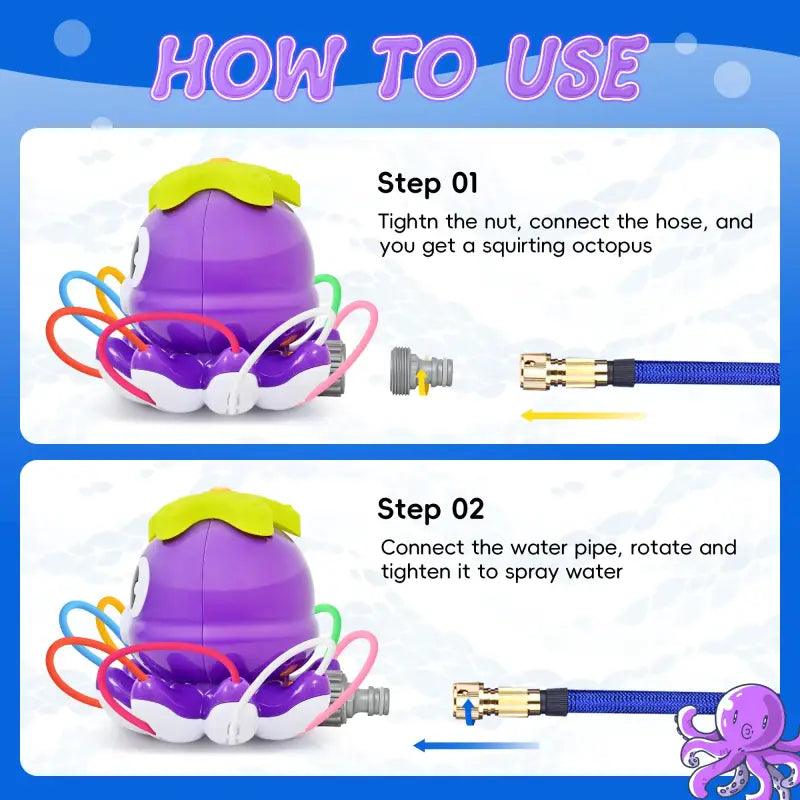 TakeFunGOGOGO Octopus Sprinkler Rotating Spray TakeFunGOGOGO