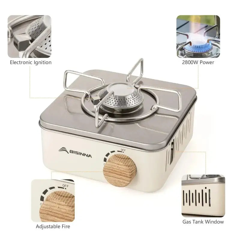 TakeFunGOGOGO Portable 2800W Camping Gas Stove TakeFunGOGOGO
