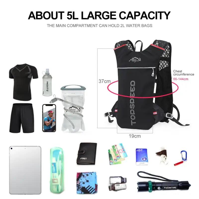 TakeFunGOGOGO Light Hydration Vest - 5L Backpack TakeFunGOGOGO