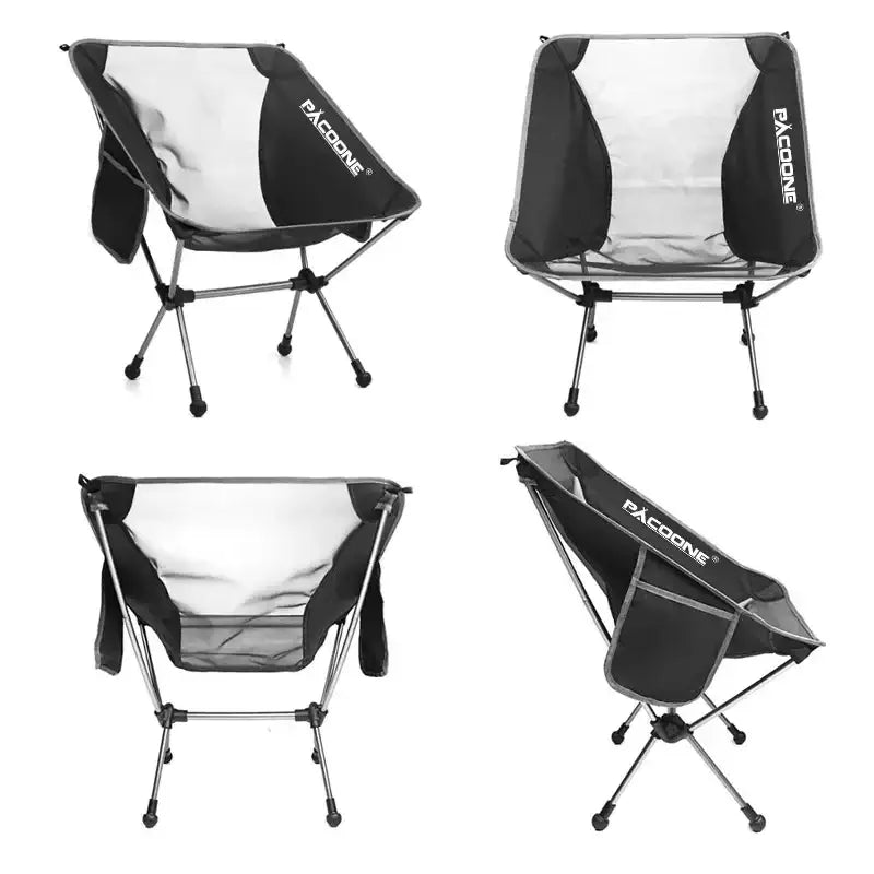 Ultralight Aluminum Folding Chair - Black - 折叠椅