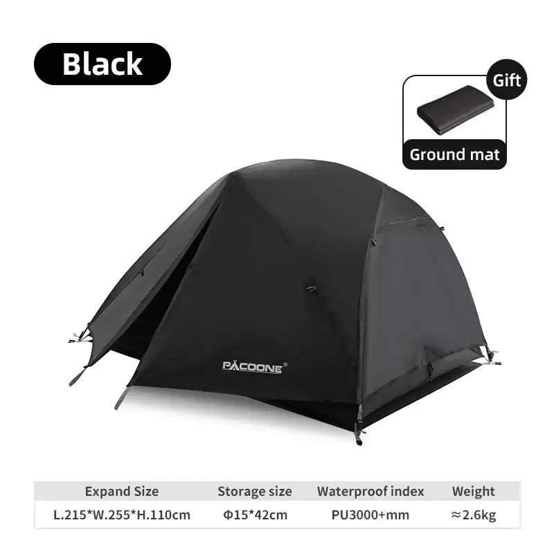 Ultralight Camping Tent - Black - 帐篷