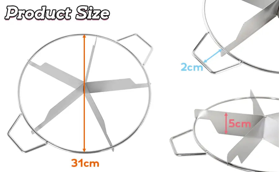 Stainless Steel Pie Cutter: 10-Slice Design for Pizza, Cookies & Pastries - Take Fire