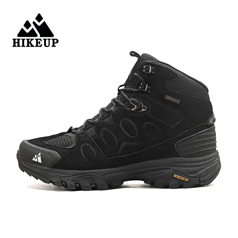 Waterproof High-Top Hiking Boots - Black / 40 - 户外鞋