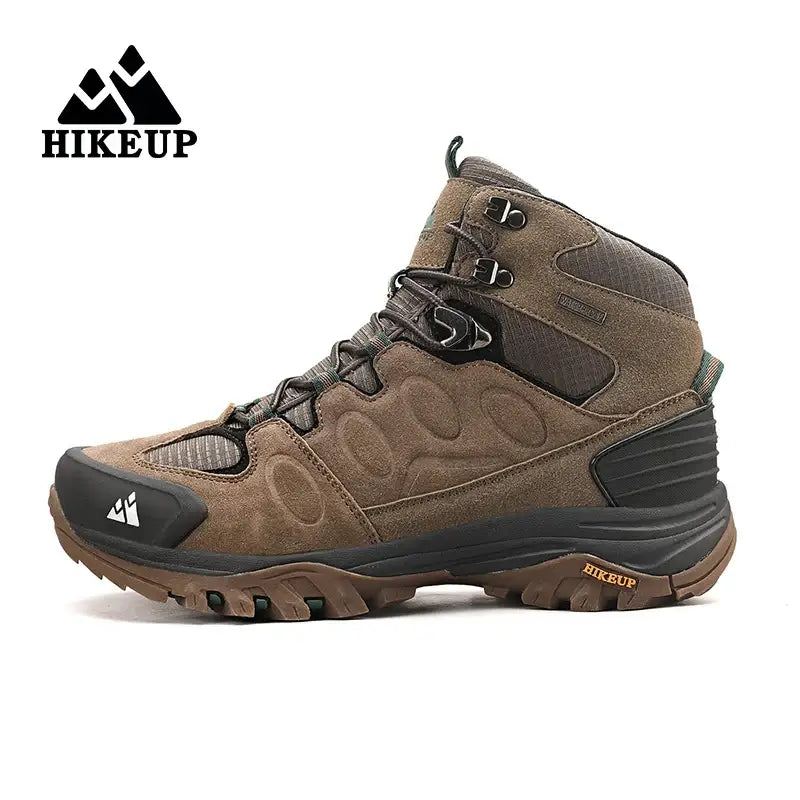 Waterproof High-Top Hiking Boots - Brown / 40 - 户外鞋