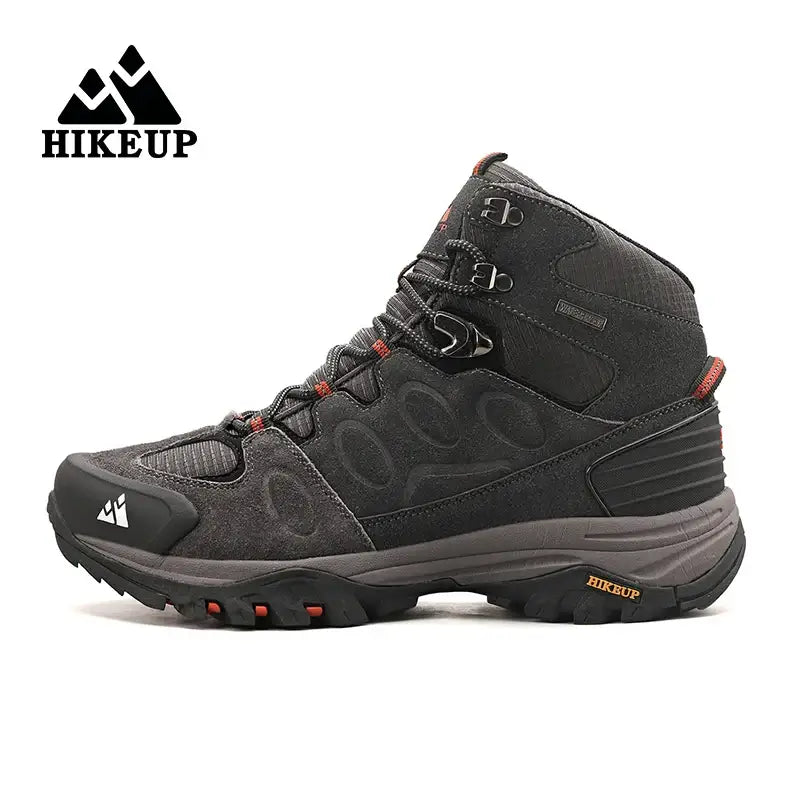 Waterproof High-Top Hiking Boots - Grey / 40 - 户外鞋