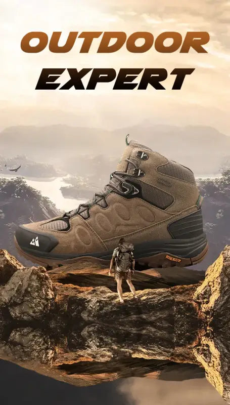 Waterproof High-Top Hiking Boots - 户外鞋