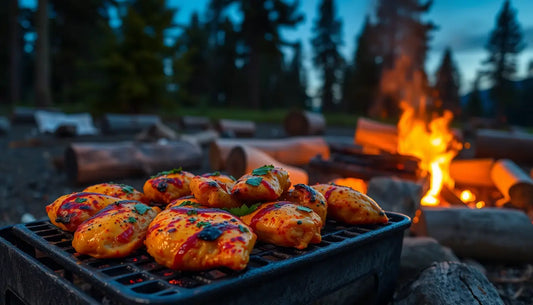 Campfire Chronicles of Indian Spiced Grilled Chicken and Aromatic Rice