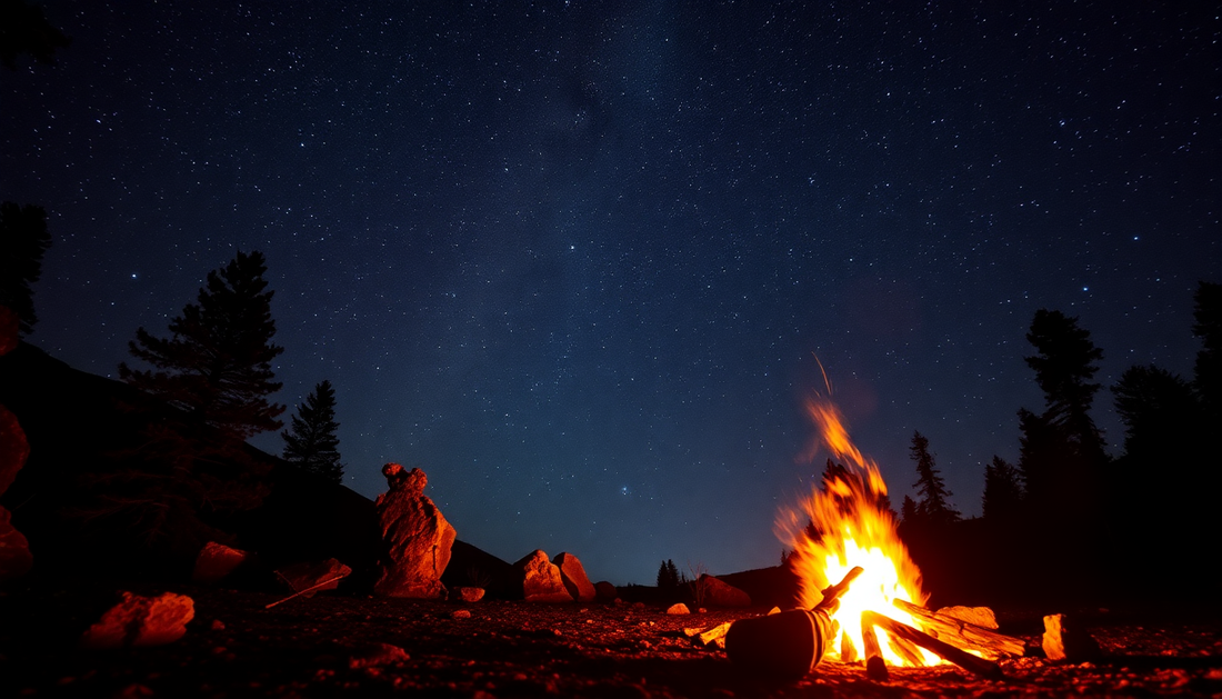 Gaze Upon the Heavens: Unforgettable Night Sky Observation by the Campfire
