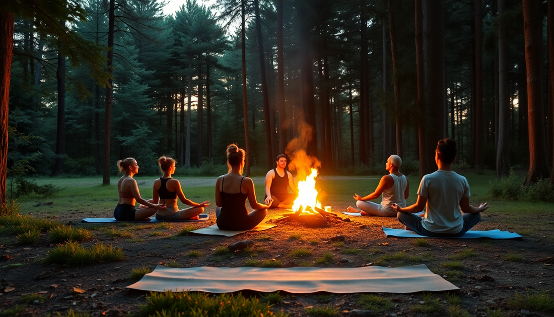 Discover the Serenity of Outdoor Yoga and Meditation by the Campfire