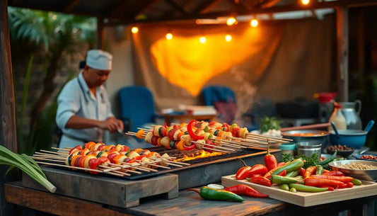 Sizzle and Spice with Thai Street Food and Grilled Corn by Your Portable Campfire