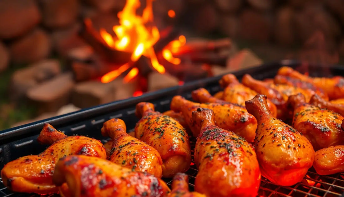 Spiced Grilled Chicken Legs for a Flavorful Backyard Bonfire Feast
