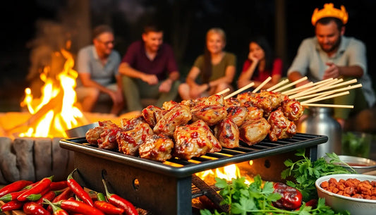 Spicy Sichuan Lamb Fiesta by the Portable Campfire Pits