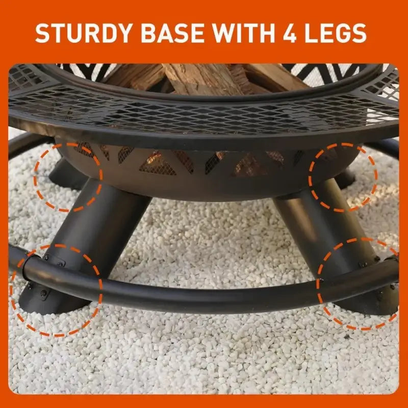 2-in-1 Large Outdoor Fire Pit - United States
