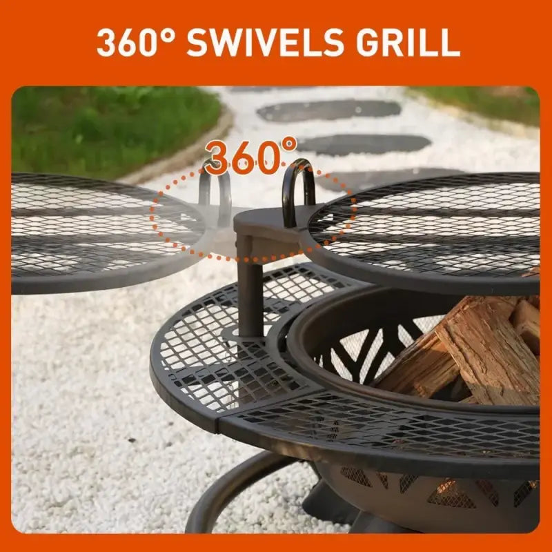 2-in-1 Large Outdoor Fire Pit - United States