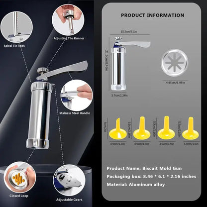 24-piece cookie press for transforming simple dough into beautifully shaped treats