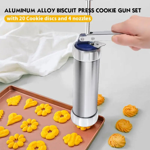 24-piece cookie press for transforming simple dough into beautifully shaped treats