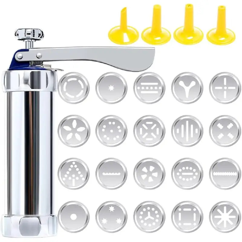 24-piece cookie press for transforming simple dough into beautifully shaped treats
