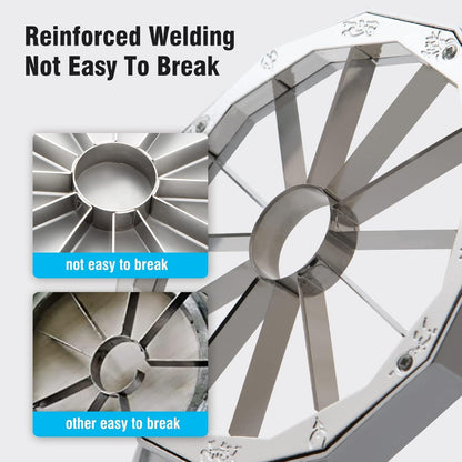 Heavy Duty Apple Slicer: 12-Blade Stainless Steel Corer & Divider with Pitter