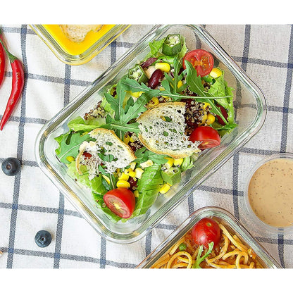 8-Pack 30oz Glass Containers: Airtight Lids for Microwave/Oven/Freezer & Dishwasher Safe - Take Fire