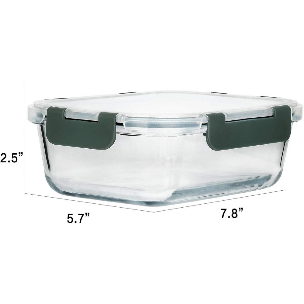 8-Pack 30oz Glass Containers: Airtight Lids for Microwave/Oven/Freezer & Dishwasher Safe - Take Fire