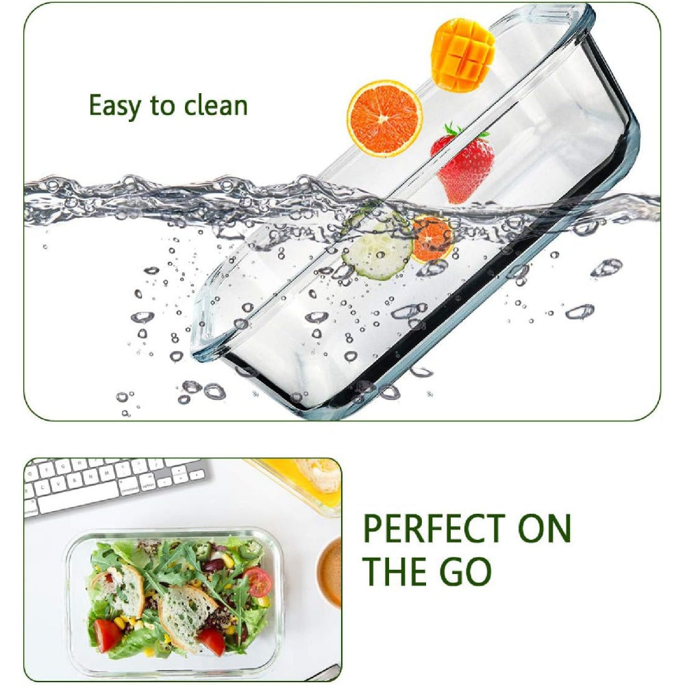 8-Pack 30oz Glass Containers: Airtight Lids for Microwave/Oven/Freezer & Dishwasher Safe - Take Fire