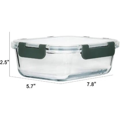 8-Pack 30oz Glass Containers: Airtight Lids for Microwave/Oven/Freezer & Dishwasher Safe - Take Fire