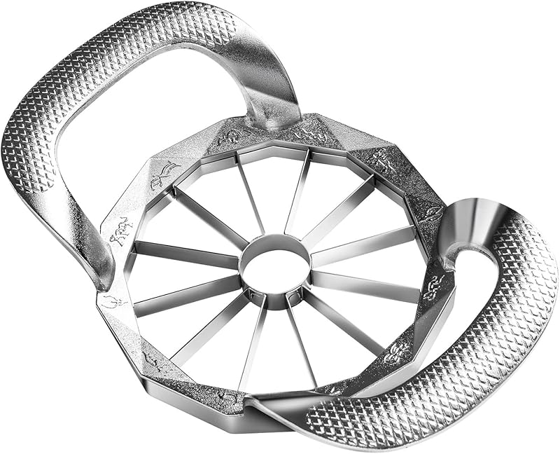 Heavy Duty Apple Slicer: 12-Blade Stainless Steel Corer & Divider with Pitter