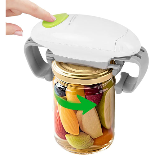 Automatic Jar Opener: One-Button Design for Seniors & Weak Hands, Fits Most Lids