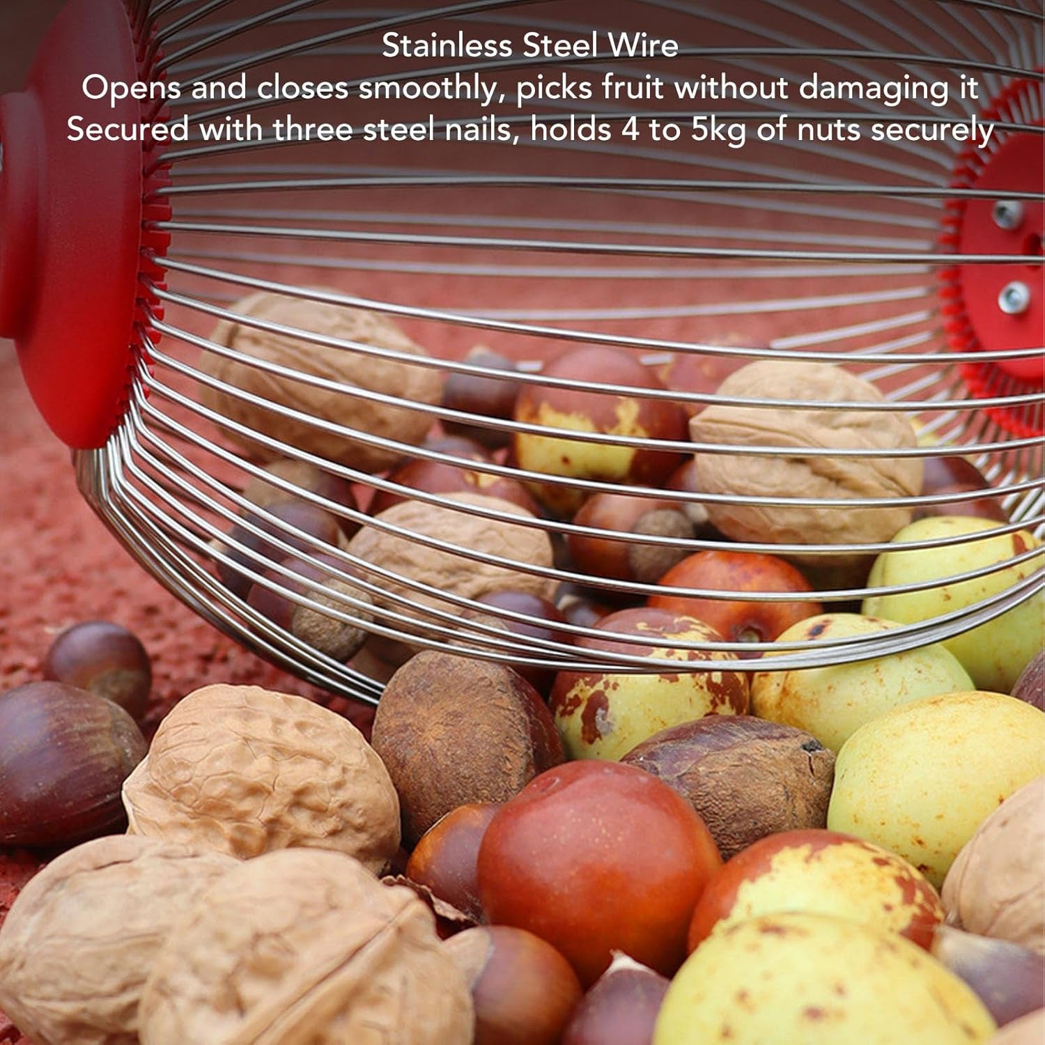 Acorn Picker Roller: 44.7" 3-Section Gatherer for Nuts & Golf Balls Outdoor - Take Fire