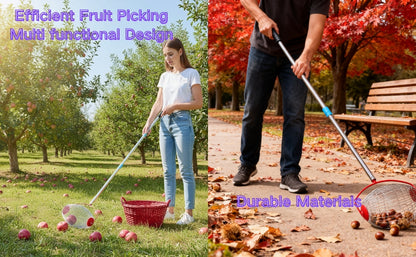 Acorn Picker Roller: 44.7" 3-Section Gatherer for Nuts & Golf Balls Outdoor - Take Fire