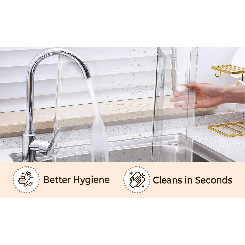 Acrylic Cutting Board with Scrap Bin: Non-Slip Design & Counter Lip (17"x13.2") - Take Fire