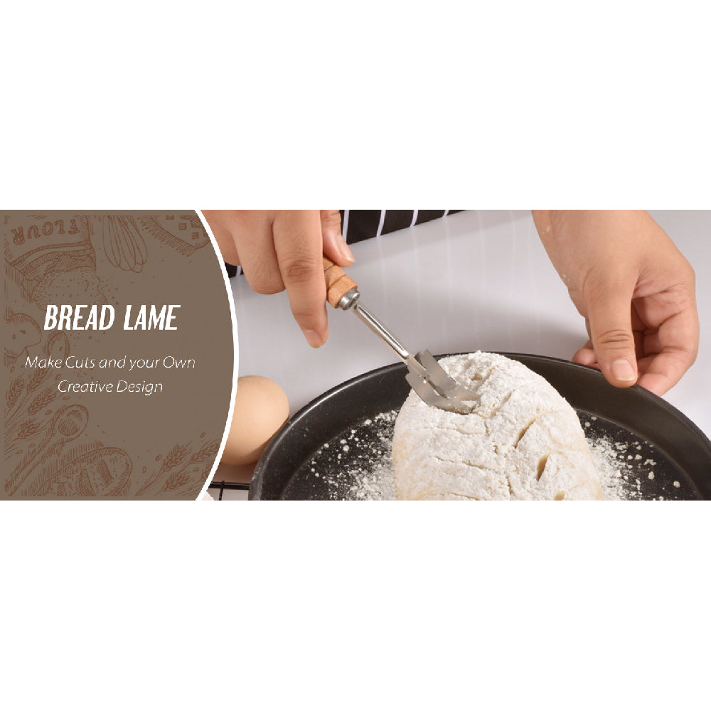 Artisan Bread Making Kit: 9" Round Banneton Basket & Glass Starter Jar Included - Take Fire