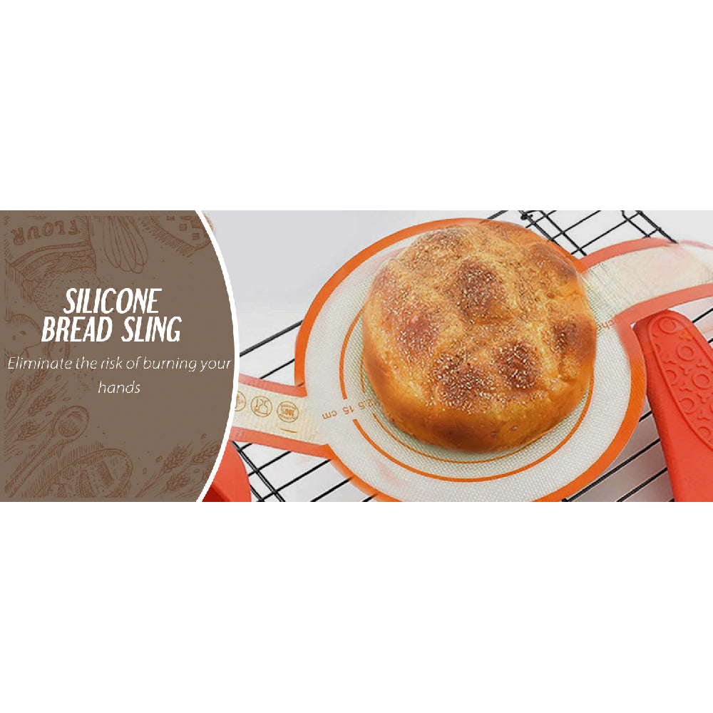 Artisan Bread Making Kit: 9" Round Banneton Basket & Glass Starter Jar Included - Take Fire