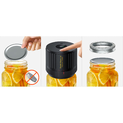 Automatic Jar Sealer Kit: One-Touch Vacuum Sealing for Wide/Regular Mouth Mason Jars - Take Fire